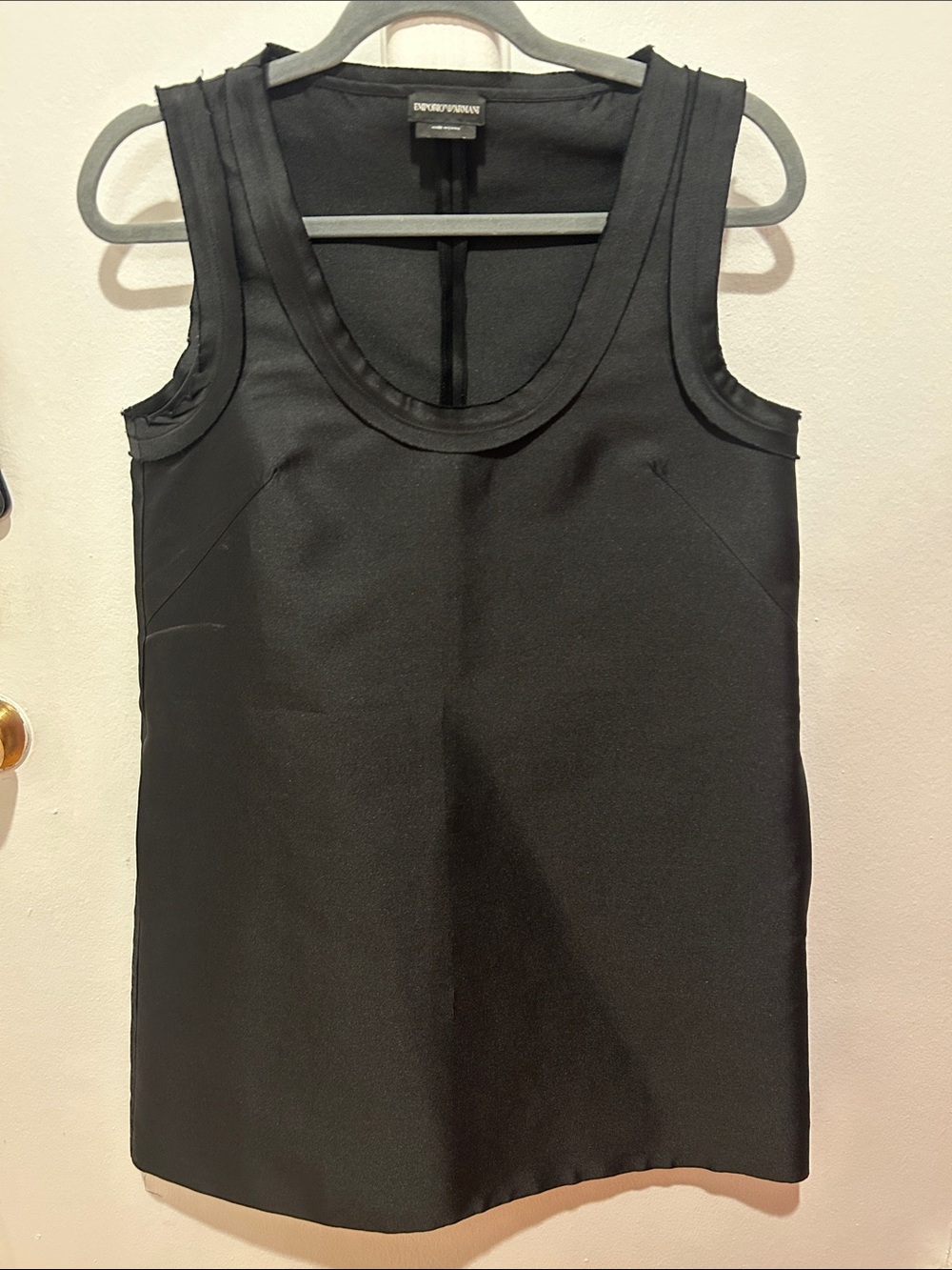 Emporio Armani Blank Silk Tank Dress size 40
